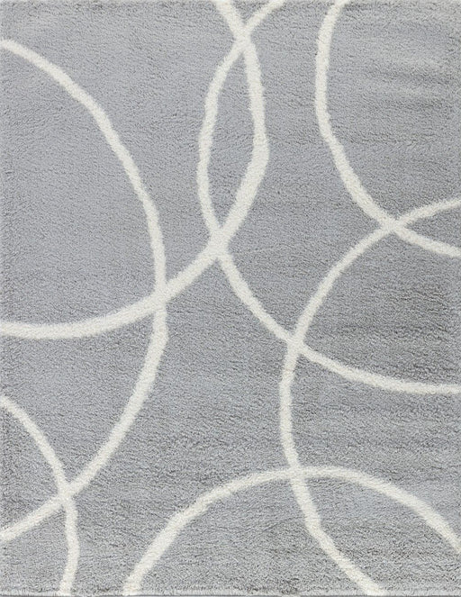 Loft Shag - 7'10" X 9'10" Shaggy Area Rug - Gray - R&R Furniture Gallery (Fountain Valley, CA)