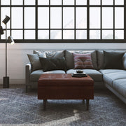Shay - Large Square Coffee Table Storage Ottoman Mid-Century Style - R&R Furniture Gallery (Fountain Valley, CA)
