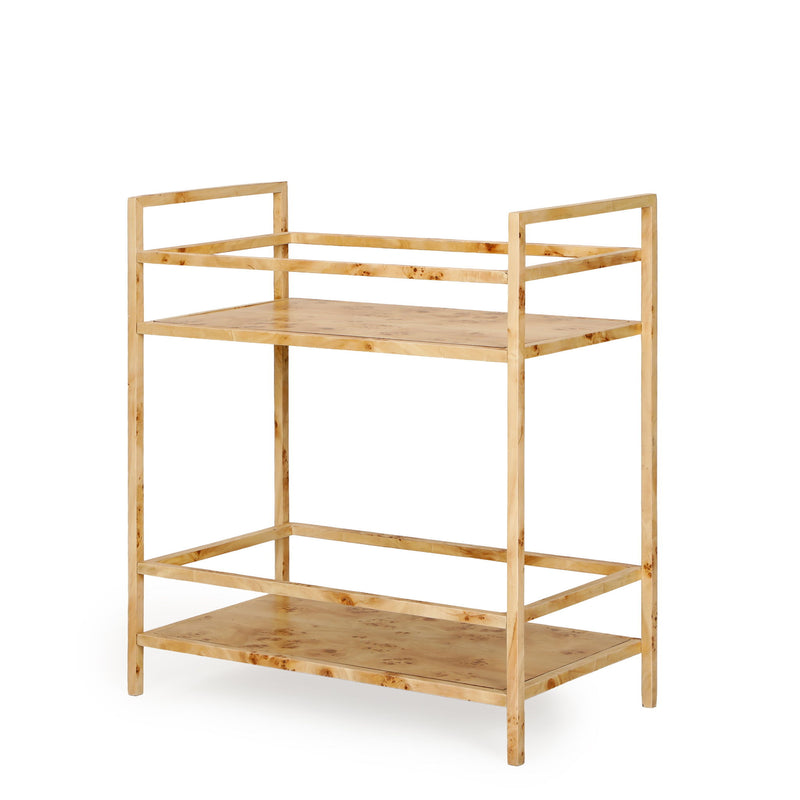 Destin - Burl Designer Bar Cart - Natural - R&R Furniture Gallery (Fountain Valley, CA)
