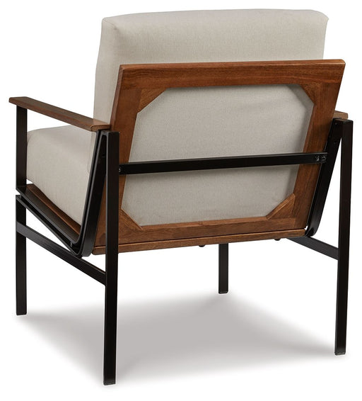 Tilden - Accent Chair - Ivory / Brown - R&R Furniture Gallery (Fountain Valley, CA)