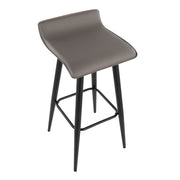 Lumi Source Ale contemporary fixed height bar stool set of 2 with sleek modern design and wooden legs.