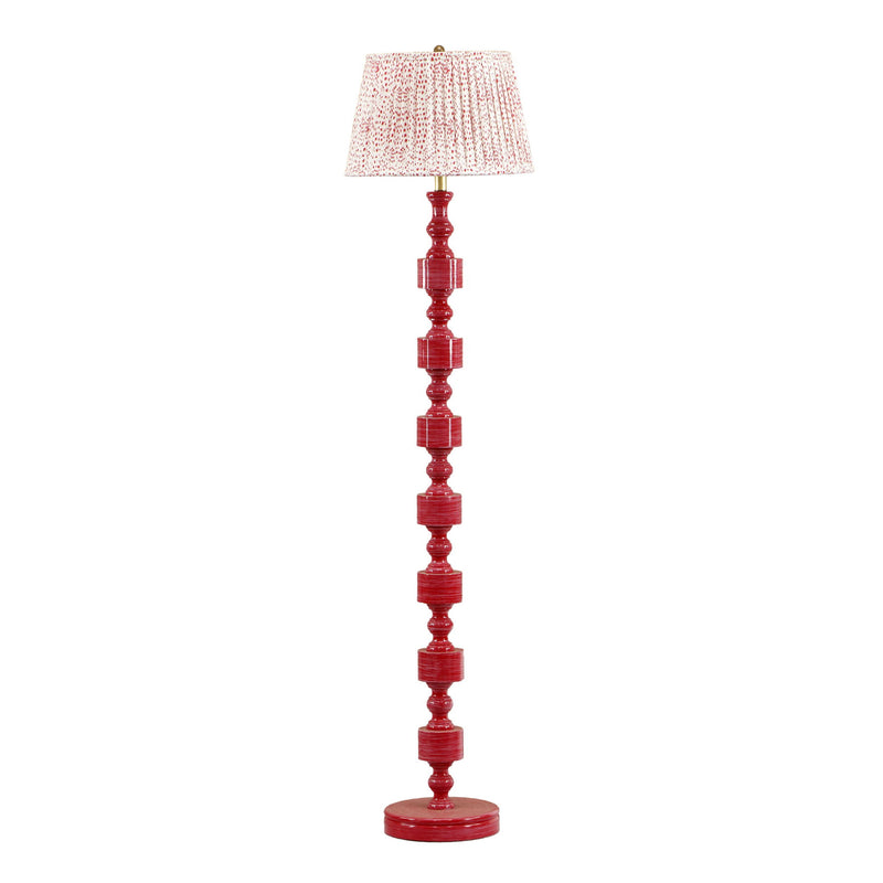Peggy - Spotted Floor Lamp - Pink - R&R Furniture Gallery (Fountain Valley, CA)
