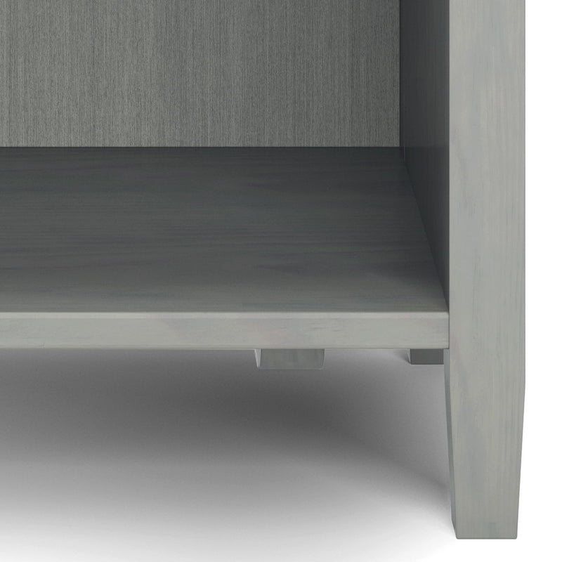 Handcrafted Warm Shaker bedside table by Simpli-Home, featuring a natural wood finish and compact accent design.