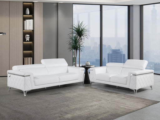 1140 - Top Grain Italian Leather Living Room Set - Black - R&R Furniture Gallery (Fountain Valley, CA)