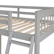 Solid L Shaped Bunk Bed With 3 Drawers, Ladder And Staircase - R&R Furniture Gallery (Fountain Valley, CA)