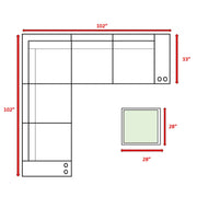 Modern Patio Rattan Sectional Set With Cushions - R&R Furniture Gallery (Fountain Valley, CA)
