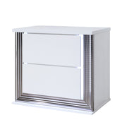 Moon - Smooth Nightstand With LED - White - R&R Furniture Gallery (Fountain Valley, CA)