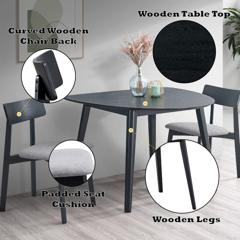 Real - Dining Table - Black - R&R Furniture Gallery (Fountain Valley, CA)