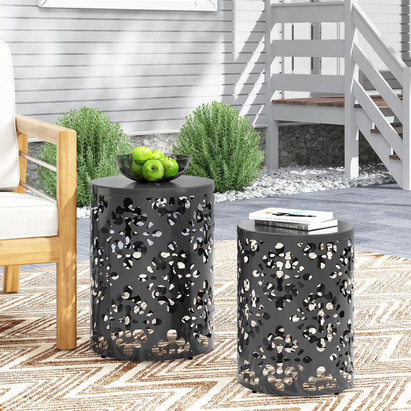 Outdoor Metal Modern Design End Table - R&R Furniture Gallery (Fountain Valley, CA)