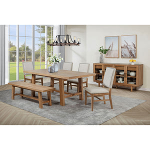 4 Door Sideboard With Dual Drawers - Natural