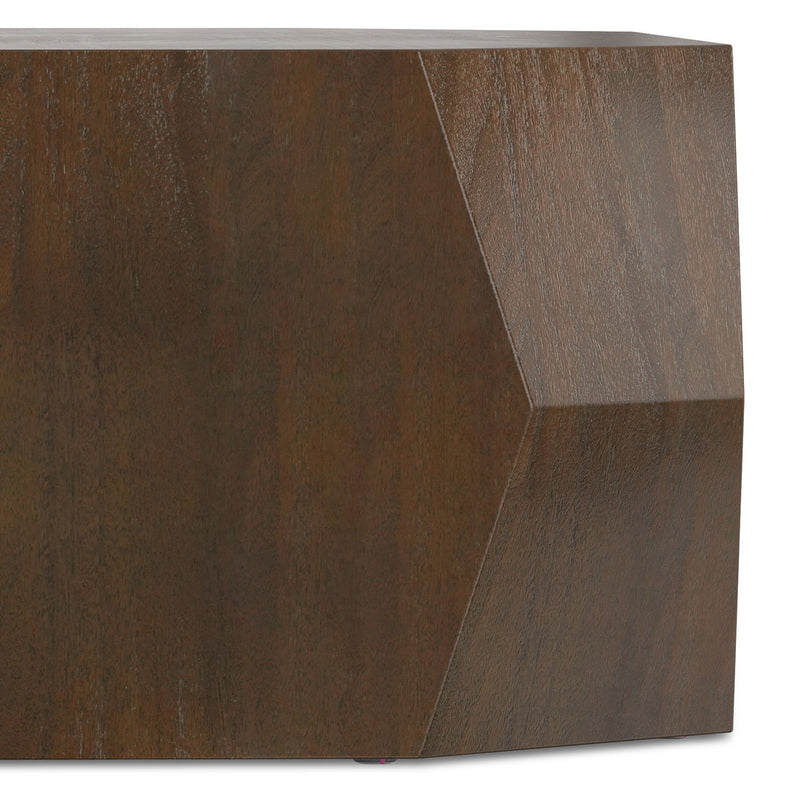 Eisley - Coffee Table With Geometric Design, - Walnut - R&R Furniture Gallery (Fountain Valley, CA)