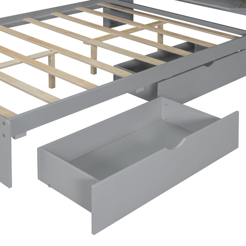 Platform Bed With USB, Storage Headboard & Drawers - R&R Furniture Gallery (Fountain Valley, CA)
