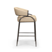 Tatum - Performance Vegan Leather Counter Stool - Taupe - R&R Furniture Gallery (Fountain Valley, CA)
