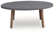 Harmony Headlands - Oval Cocktail Table - Natural / Gray - R&R Furniture Gallery (Fountain Valley, CA)