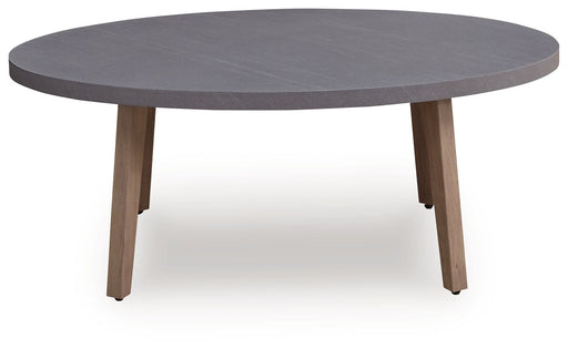 Harmony Headlands - Oval Cocktail Table - Natural / Gray - R&R Furniture Gallery (Fountain Valley, CA)