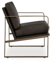 Bradett - Accent Chair - Dark Brown / Gold Finish - R&R Furniture Gallery (Fountain Valley, CA)