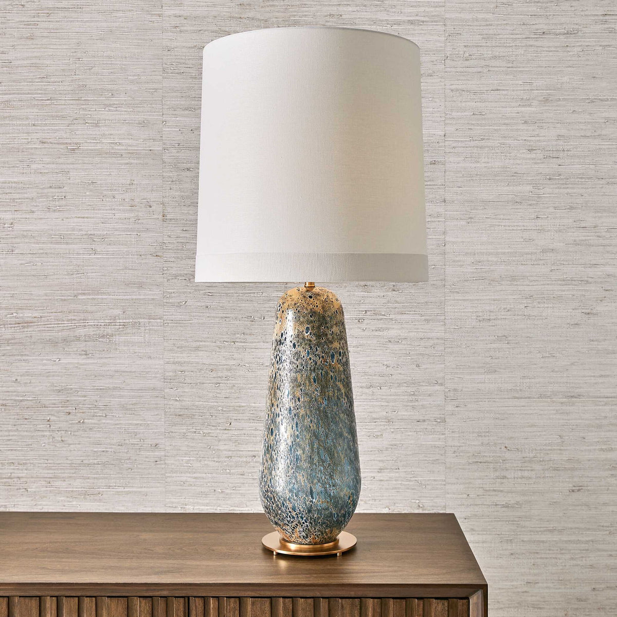 Atmosphere - Tall Table Lamp - Blue / Brass / Bronze