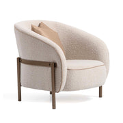 Lisbon - Accent Chair - Oyster / Matte Bronze - R&R Furniture Gallery (Fountain Valley, CA)