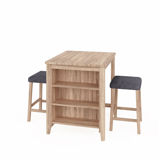 Dawson - 3 Piece Counter Height Table Set - Oak - R&R Furniture Gallery (Fountain Valley, CA)