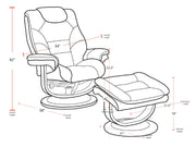 Monarch - Manual Reclining Swivel Chair and Ottoman - R&R Furniture Gallery (Fountain Valley, CA)