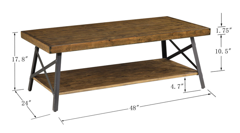 Modern Rustic Style Coffee Table - R&R Furniture Gallery (Fountain Valley, CA)