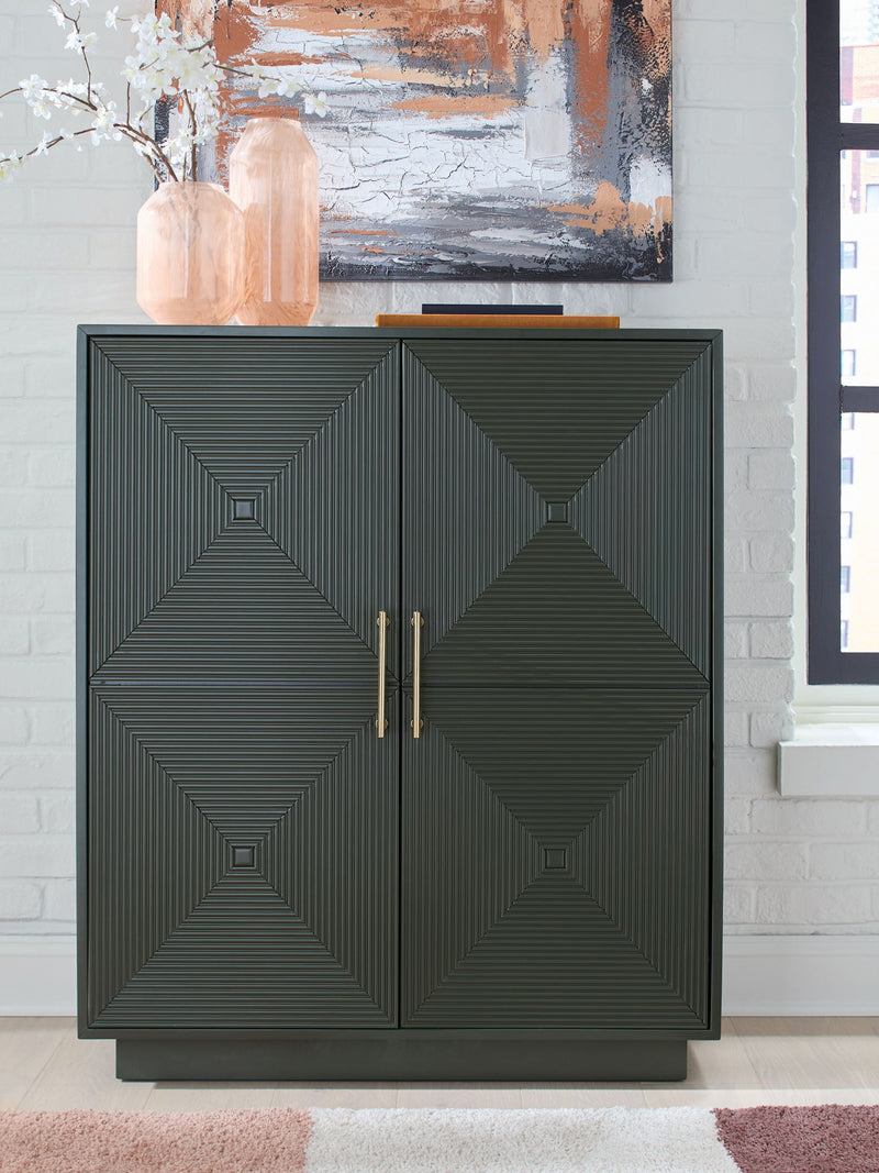 Geirwood - Accent Cabinet - Dark Green - R&R Furniture Gallery (Fountain Valley, CA)