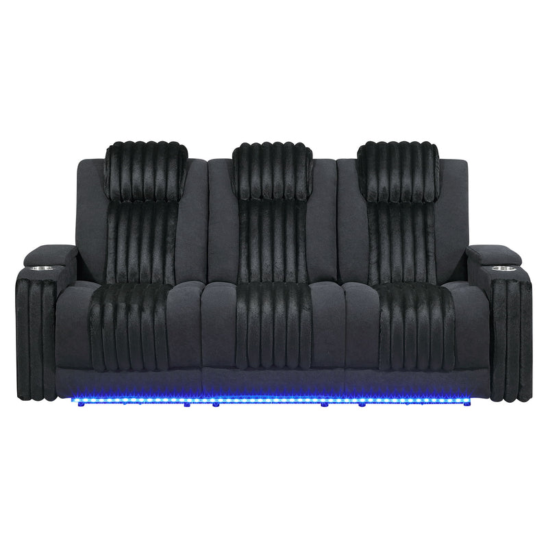 Duran - Power Reclining Sofa With Power Headrest - R&R Furniture Gallery (Fountain Valley, CA)