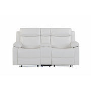 Blanche - Console Reclining Loveseat With LED Lights And Speakers - R&R Furniture Gallery (Fountain Valley, CA)