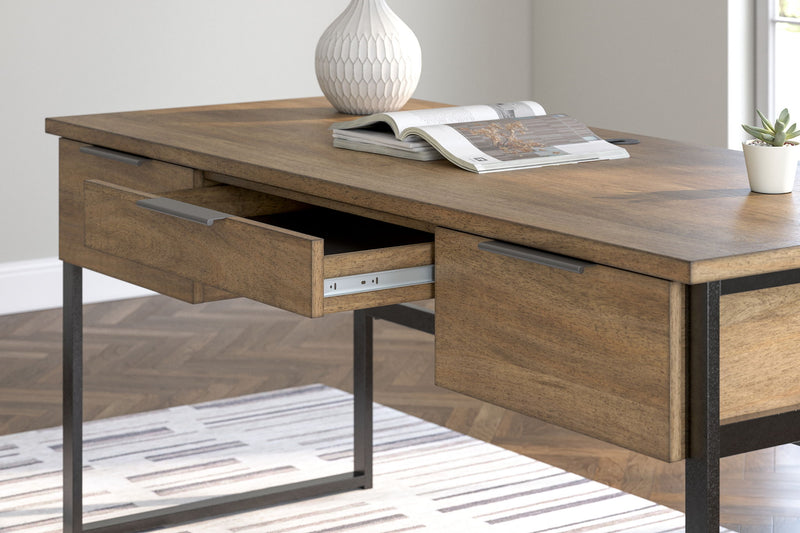 Montia - Home Office Desk - Light Brown - R&R Furniture Gallery (Fountain Valley, CA)