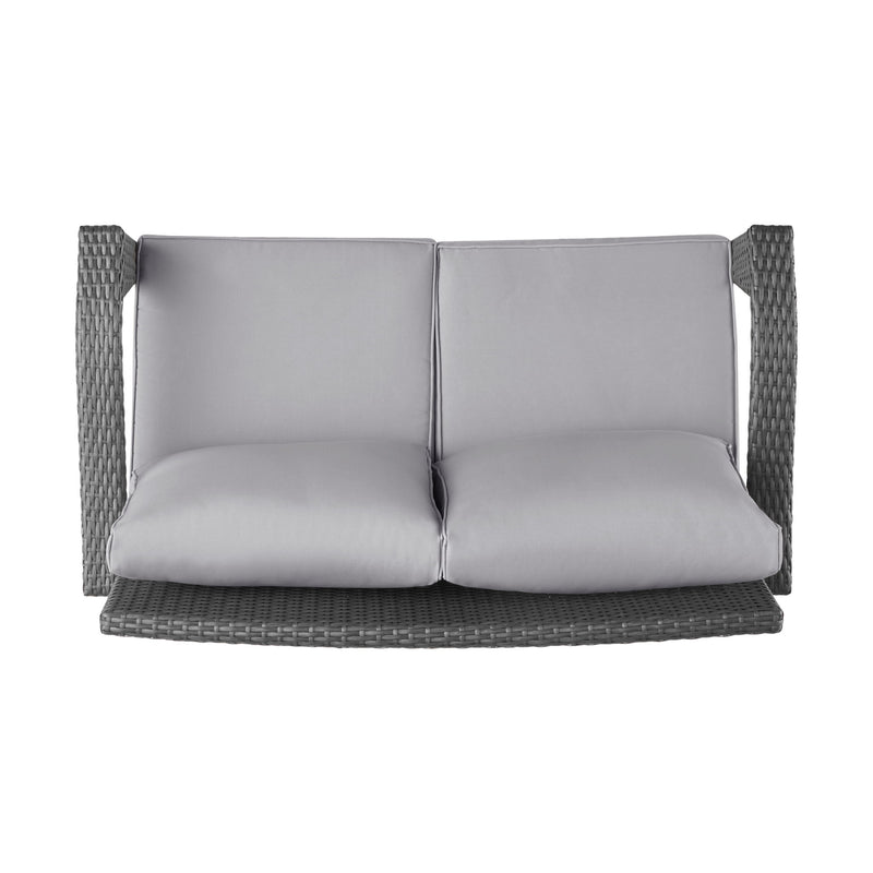 Honolulu - Loveseat - Gray / Silver - R&R Furniture Gallery (Fountain Valley, CA)