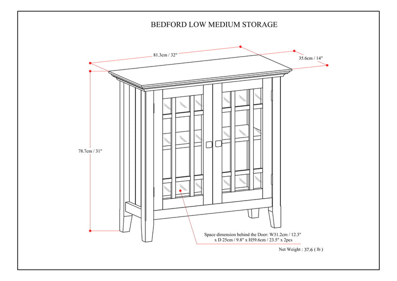 Bedford - Storage Media Cabinet - R&R Furniture Gallery (Fountain Valley, CA)