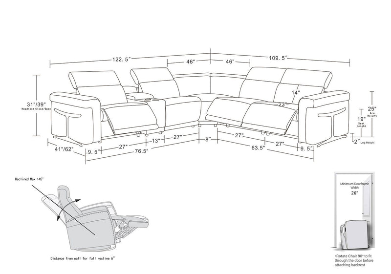 1126 - L-Shaped Sectional Sofa