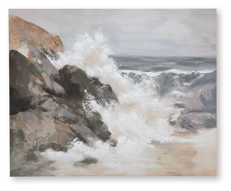 Worthner - Wall Art - Tan / Gray / White - R&R Furniture Gallery (Fountain Valley, CA)