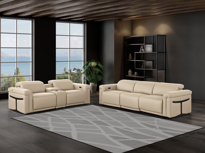 1126 - 6-Piece Modular Power Reclining Sofa And Console Loveseat Set In With 5 Power Recliners & Power Headrests - R&R Furniture Gallery (Fountain Valley, CA)
