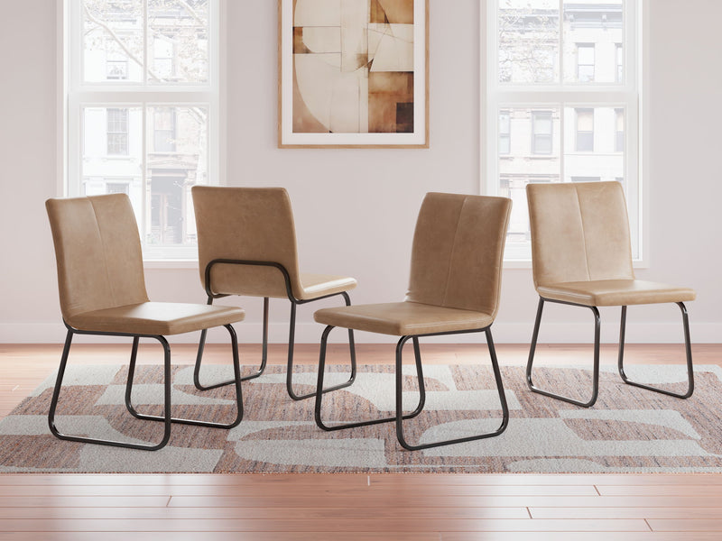Pharwynn - Dining Upholstered Side Chair (Set of 4) - Toast - R&R Furniture Gallery (Fountain Valley, CA)