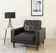 Glory Furniture Andrews futon chair bed with wooden frame and cushioned seating, convertible for sitting or sleeping.