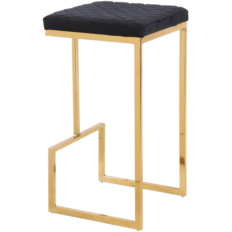 Joel - Upholstered Stool - Black / Gold - R&R Furniture Gallery (Fountain Valley, CA)