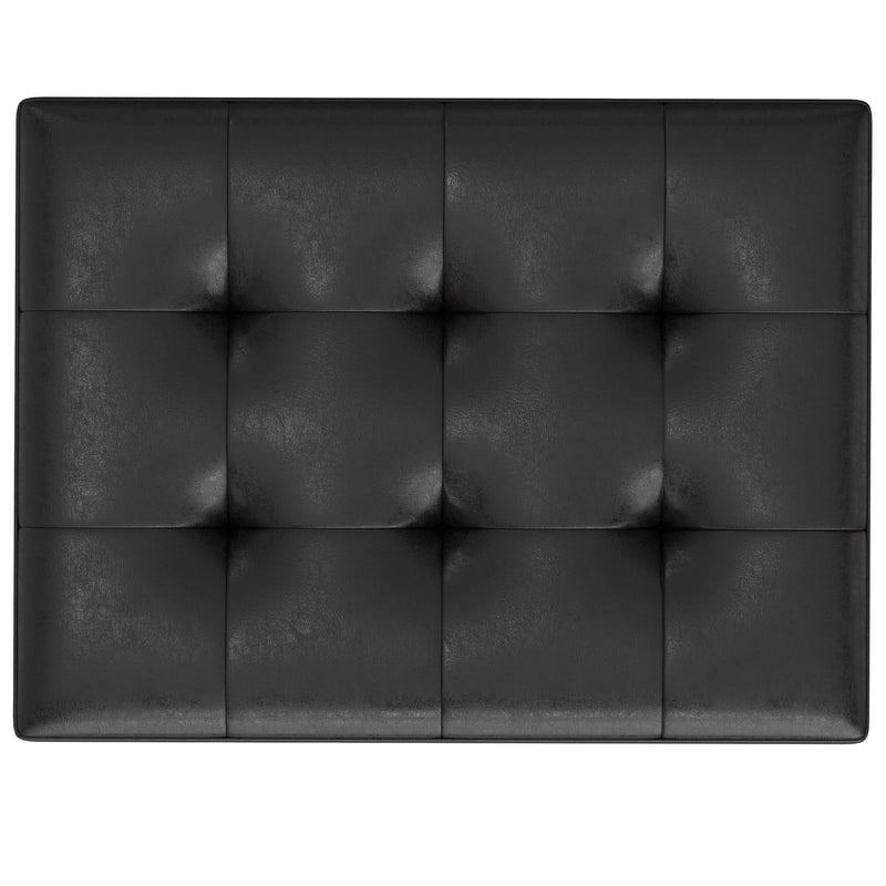 Shay - Large Square Coffee Table Storage Ottoman Mid-Century Style - R&R Furniture Gallery (Fountain Valley, CA)