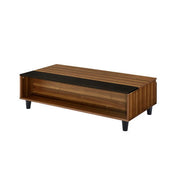 Avala - Coffee Table With Lift Top - Walnut & Black - R&R Furniture Gallery (Fountain Valley, CA)