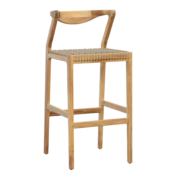 Rosel - Outdoor Barstool - Natural And Taupe