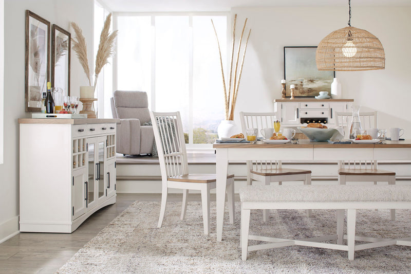 Americana Modern Dining - Upholstered Bench - Cotton - R&R Furniture Gallery (Fountain Valley, CA)