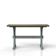 X Based Counter Height Dining Table - Aqua Blue - R&R Furniture Gallery (Fountain Valley, CA)
