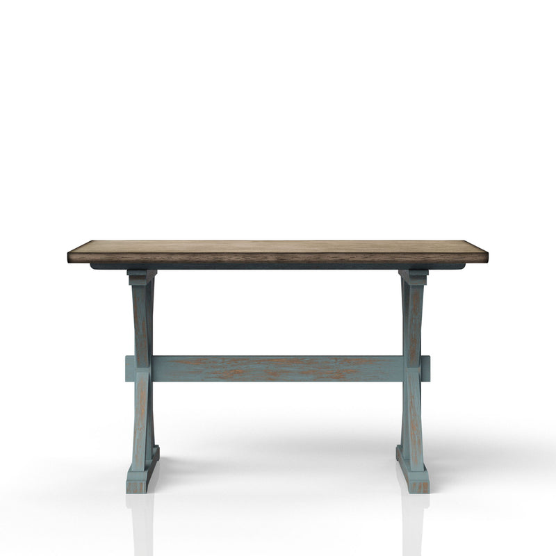 X Based Counter Height Dining Table - Aqua Blue - R&R Furniture Gallery (Fountain Valley, CA)