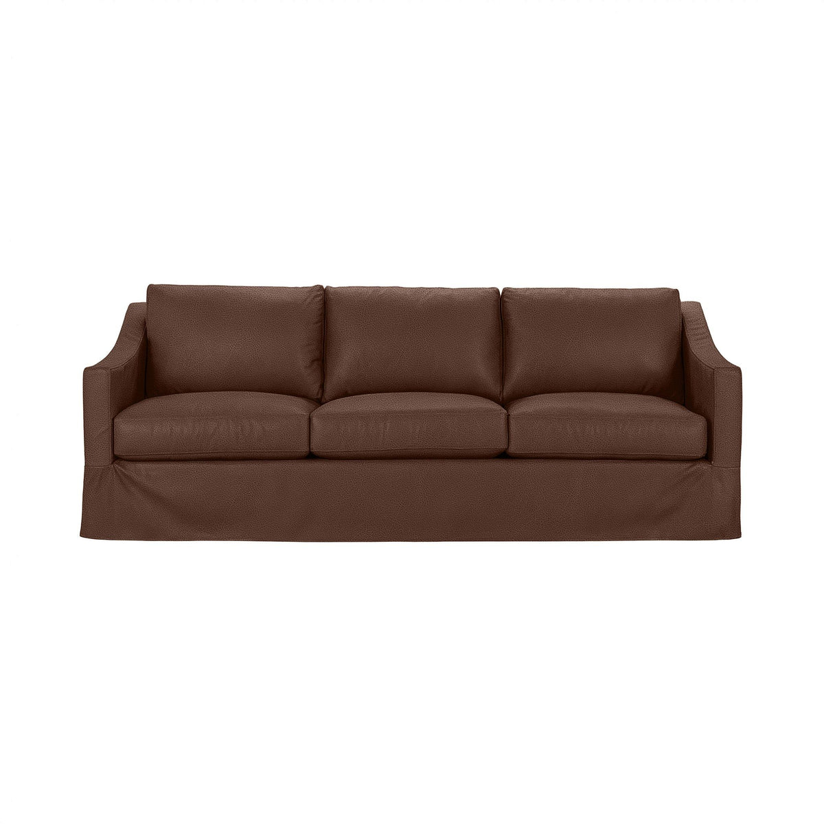 Classic Home Kipton upholstered stationary sofa with plush fabric and cushioned armrests in a modern living room setting.