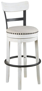 Valebeck - Tall Upholstered Swivel Barstool - R&R Furniture Gallery (Fountain Valley, CA)