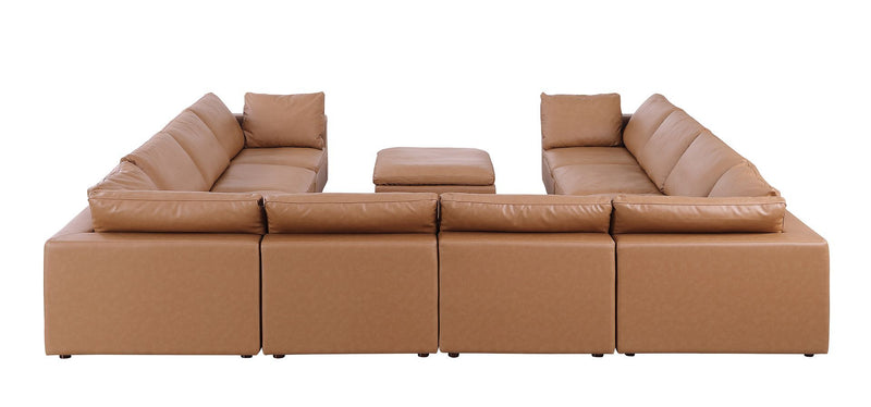1100 - 11-Piece U-Shaped Sectional In Top-Grain Italian Leather