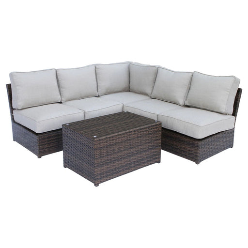 Comfortable Modern Patio Rattan Sectional Set With Cushions - R&R Furniture Gallery (Fountain Valley, CA)