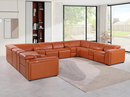1224 - 12-Piece U-Shaped Sectional Sofa In With 4 Power Recliners & Power Headrests - R&R Furniture Gallery (Fountain Valley, CA)