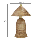 Coco - Coconut Fiber Pointed Table Lamp - Natural - R&R Furniture Gallery (Fountain Valley, CA)
