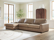 Benchcraft Veronella stationary sectional sofa with plush cushions and modern design in a neutral fabric.
